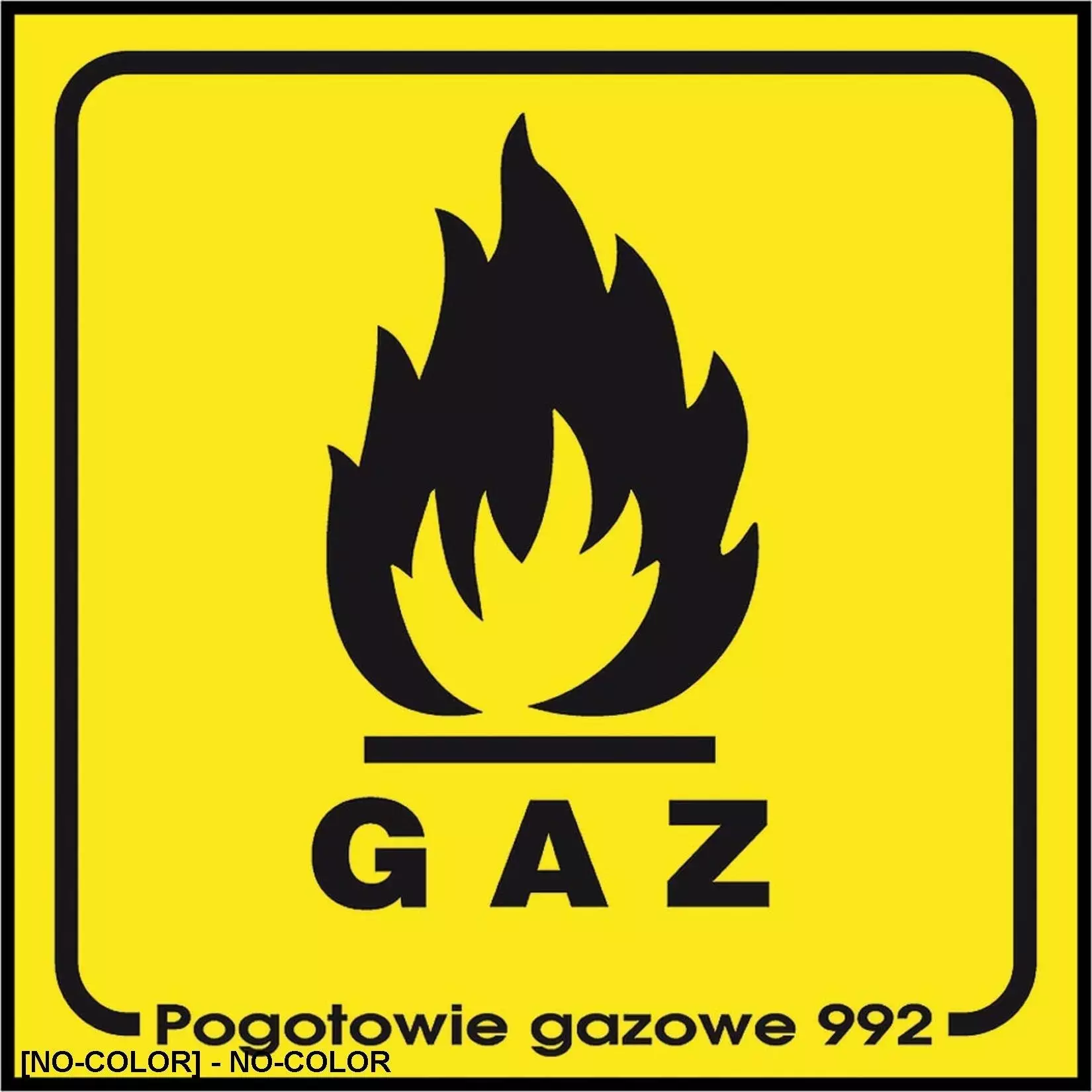R.E.I.S. Z-1G - Znak uzupełniający - gaz Gaz