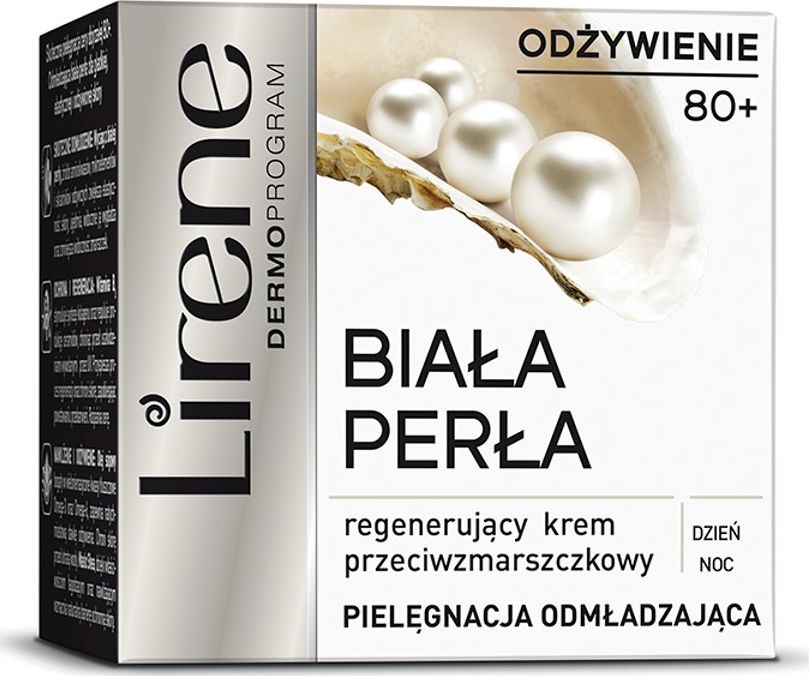 Lirene DermoProgram BIAŁA PERŁA regenerujący krem przeciwzmarszczkowy 80+ DZIEŃ/NOC, 50 ml