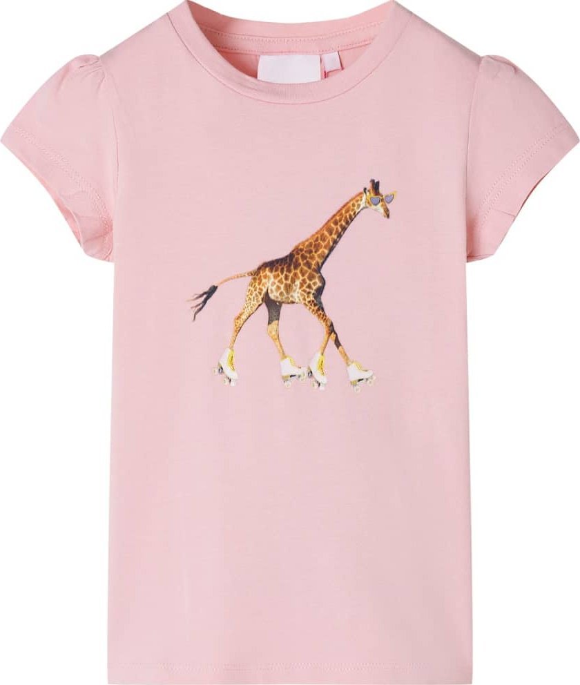 vidaXL Koszulka dziecięca, jasnoróżowa, 104