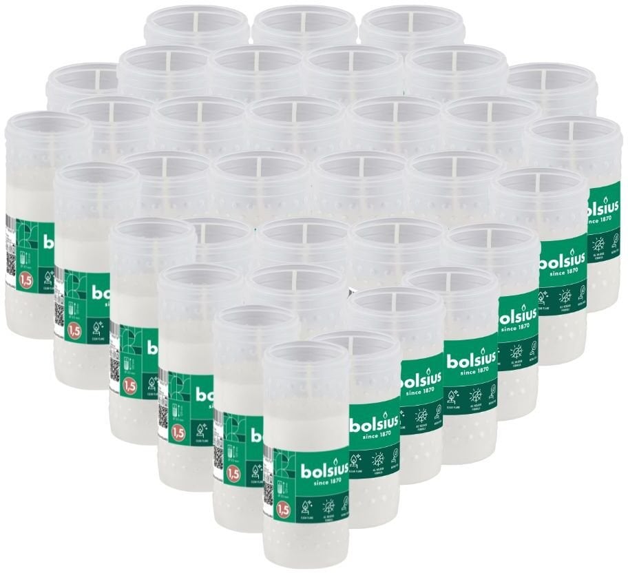 Bolsius Świece stołowe białe 4gab.kaste 245/24mm 8717847160683 8717847160683 (8717847160683)