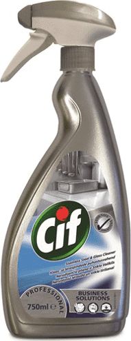 Staples CIF Płyn do czyszczenia PROFESSIONAL STAINLESS STEEL&GLASS CLEANER 750 ml