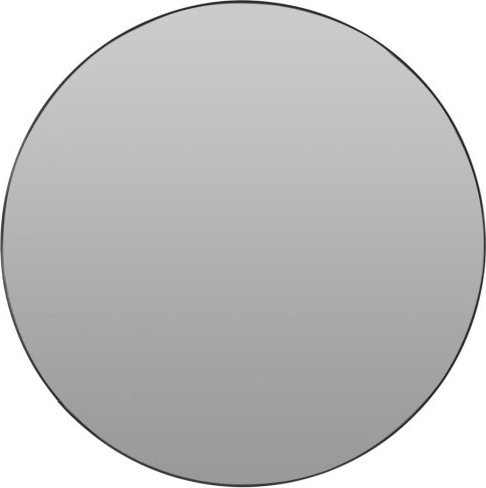Koopman Lustro wiszące okrągłe z wąską czarną ramą 75cm