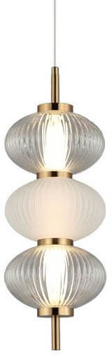 Szklana lampa wisząca Testa PND-84938-3-BK LED 12W 3000K transparentna