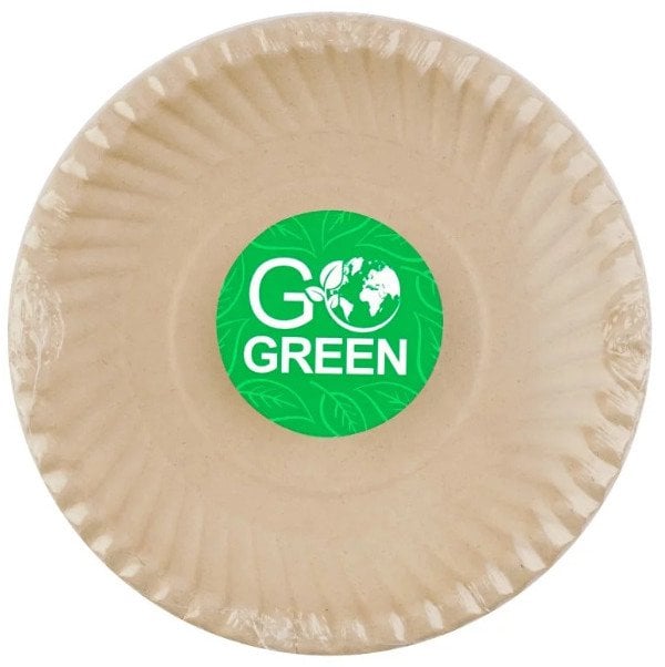Leifheit Kompostowalne cukrowe talerze z wzorem Go Green* O23cm 10 gab./ 0 15kg 4743115011276