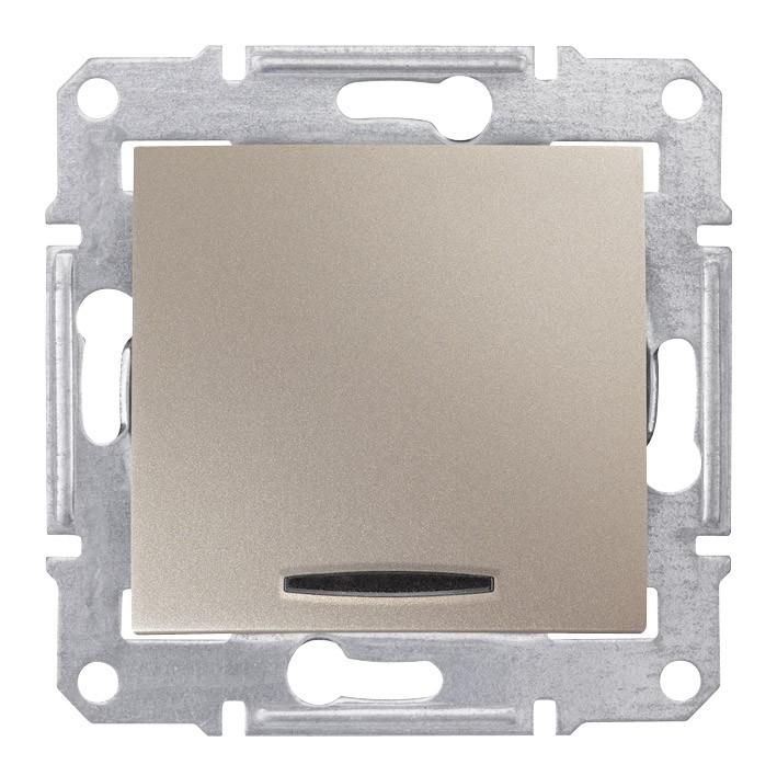 Schneider Electric Łącznik Sedna 1-biegunowy podświetlany satyna SDN1400168