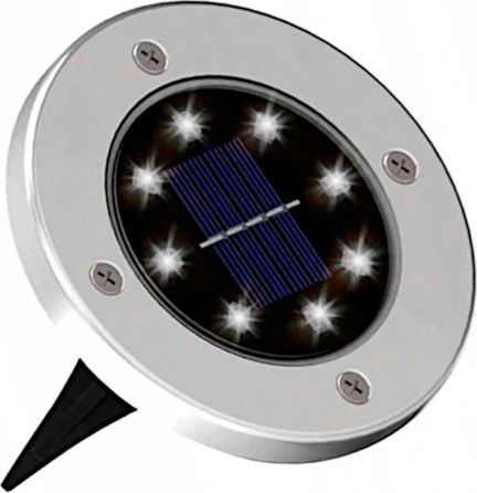 LED Lampka gruntowa solarna Disk light
