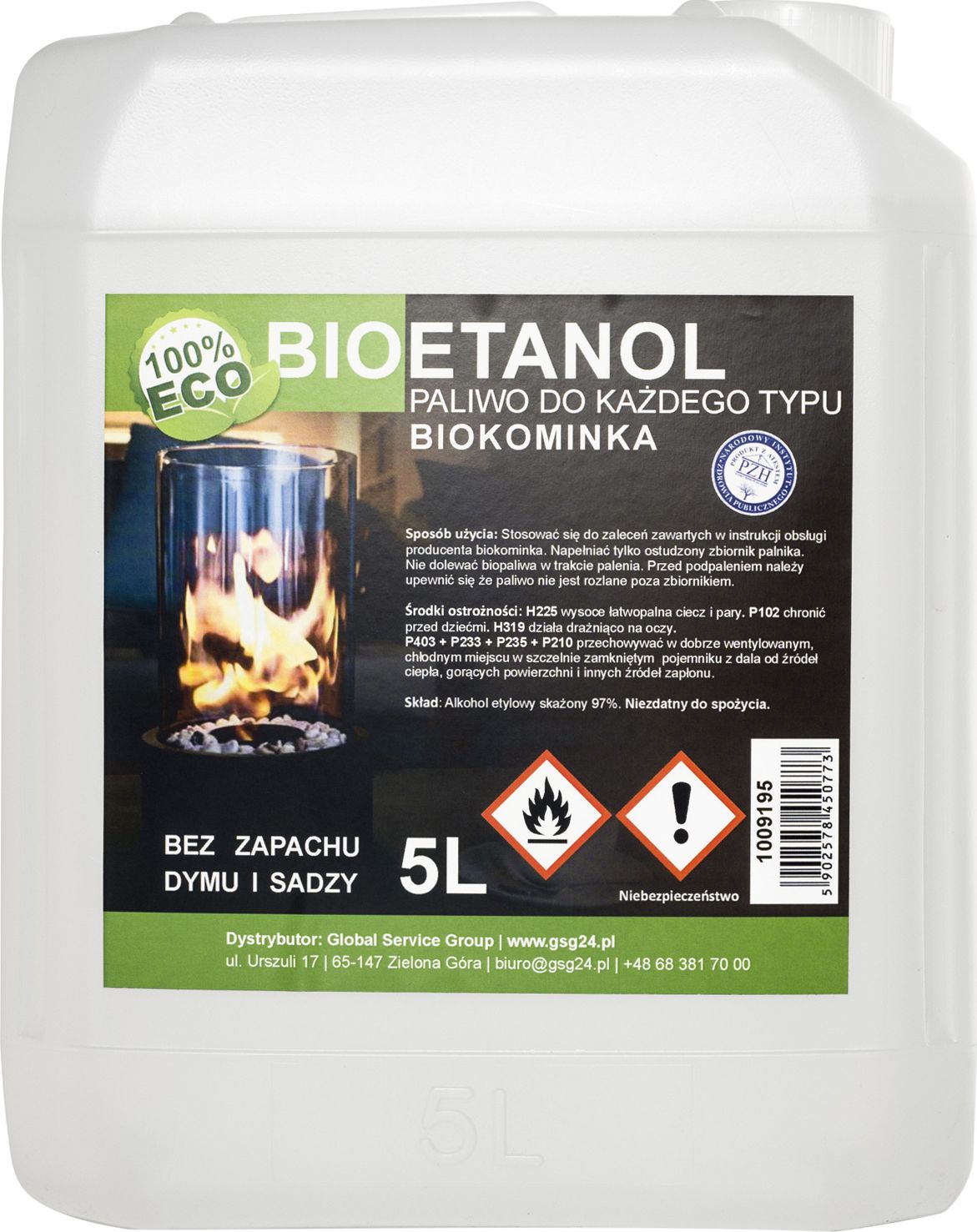GSG Bioalkohol bioetanol BIO paliwo do biokominka 5L (1009195)
