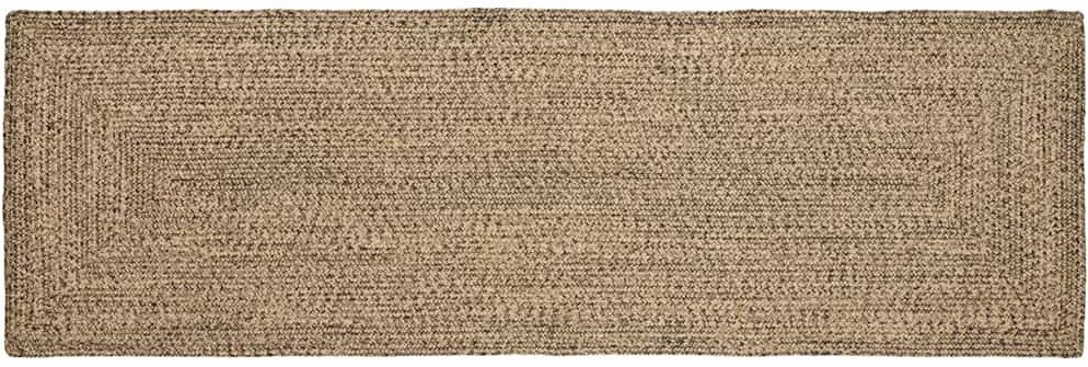 vidaXL Dywan Splot koszykowy Naturalny i czarny 80 x 250 cm Juta