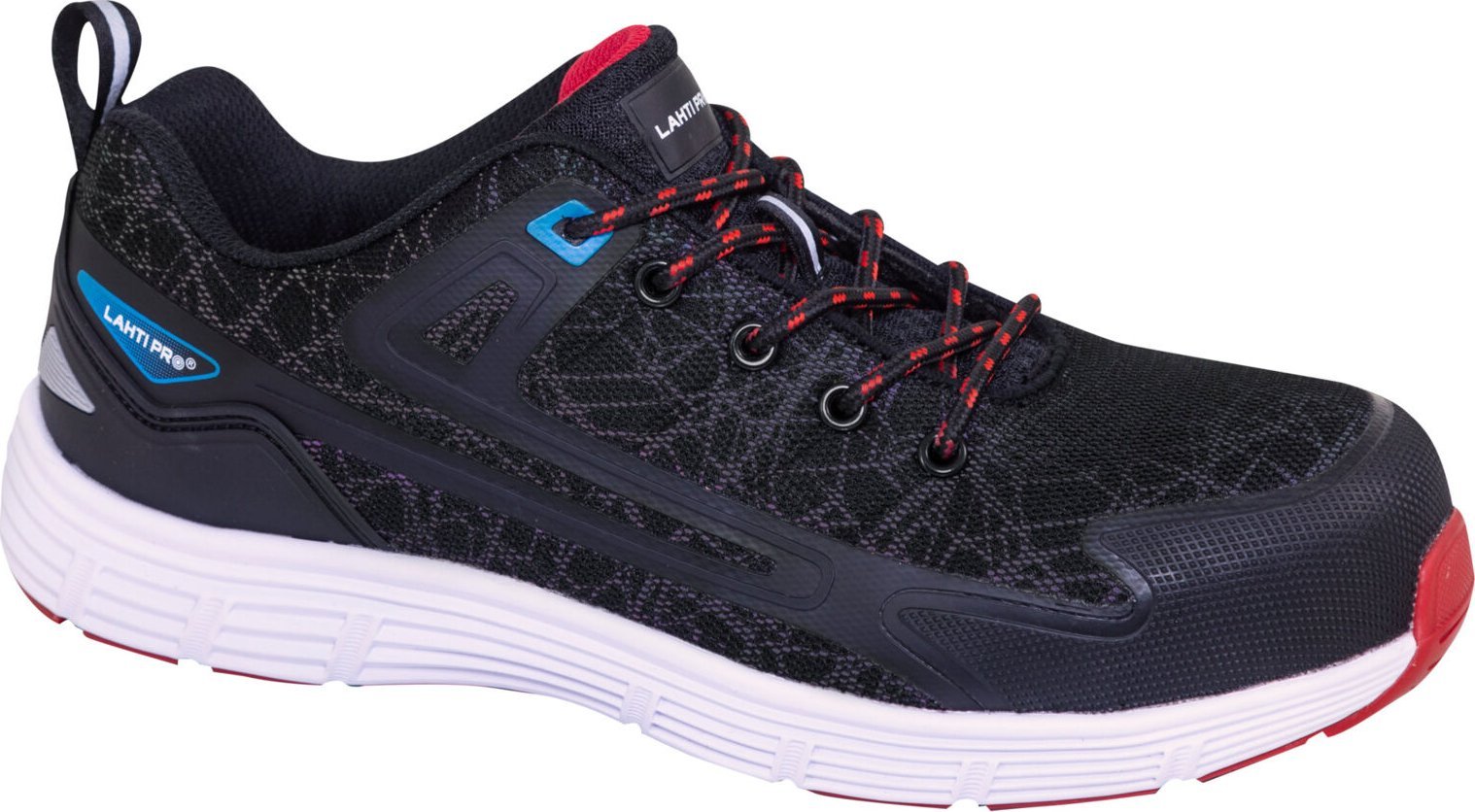 Lahti Pro Półbuty z dzianiny odblask. czar-czer, s1p src,"45",ce,lahti