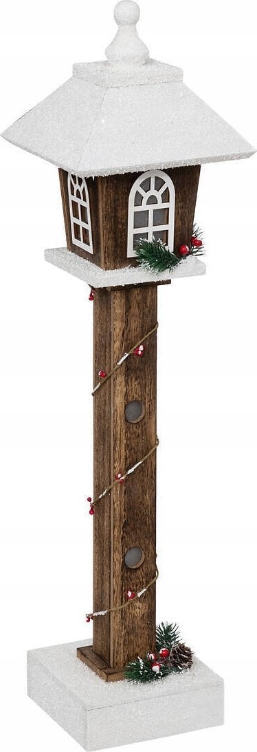 Atmosphera Drewniana latarnia z oświetleniem LED, 60 cm