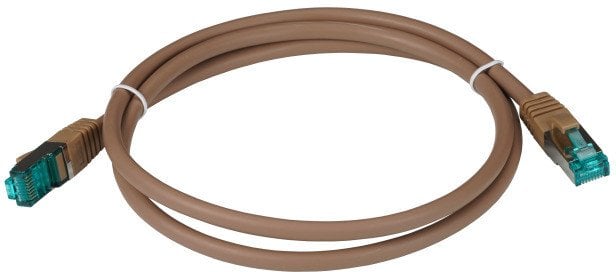 EFB RJ45 Patchkabel S/FTP Cat6A LSZH Braun Laenge 1m 4x2xAWG27/7 nach TIA/EIA568B geschirmt Uebertragungsstandards 10Gbit