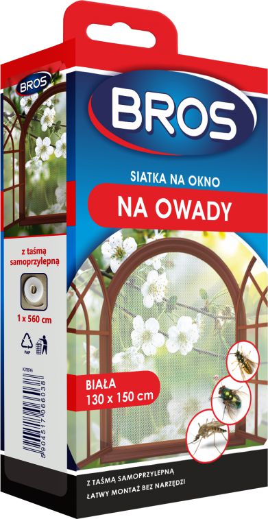 Bros Siatka na okno 150 x 180 cm Biała