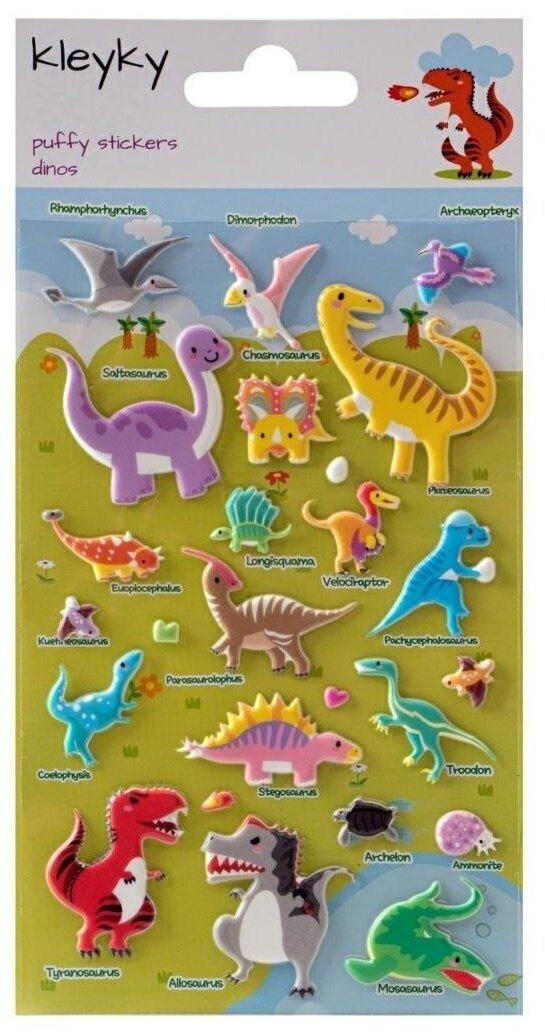 Naklejki wypukłe Dinozaury