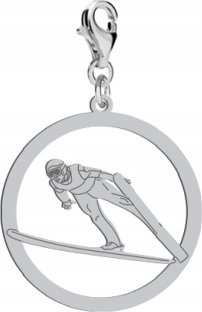Radziszewska Jewellery Srebrny Charms Skoki narciarskie DEDYKACJA