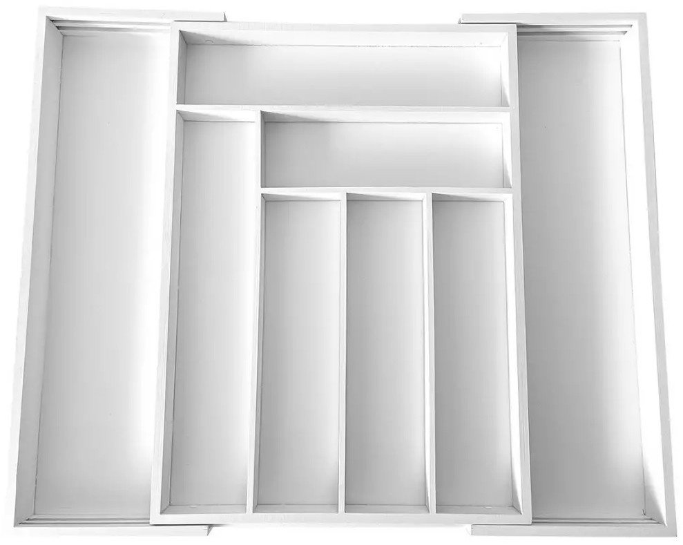 Wkład do szuflady 52x43x5 cm bambusowy biały KH1748