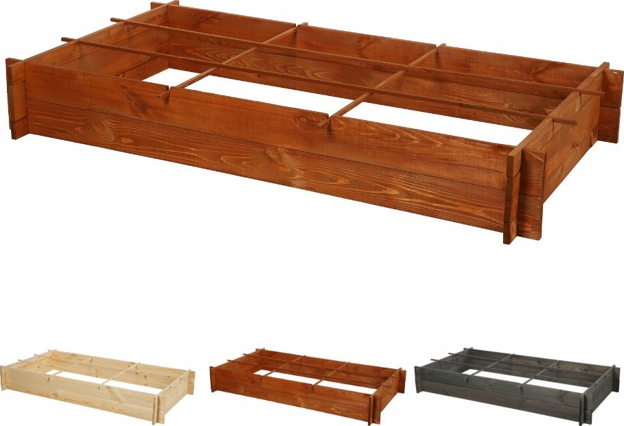 Wamar-Sosenka Drewniana grządka podwyższana ZP05 /80x148cm/ Brązowa Drewno Sosnowe