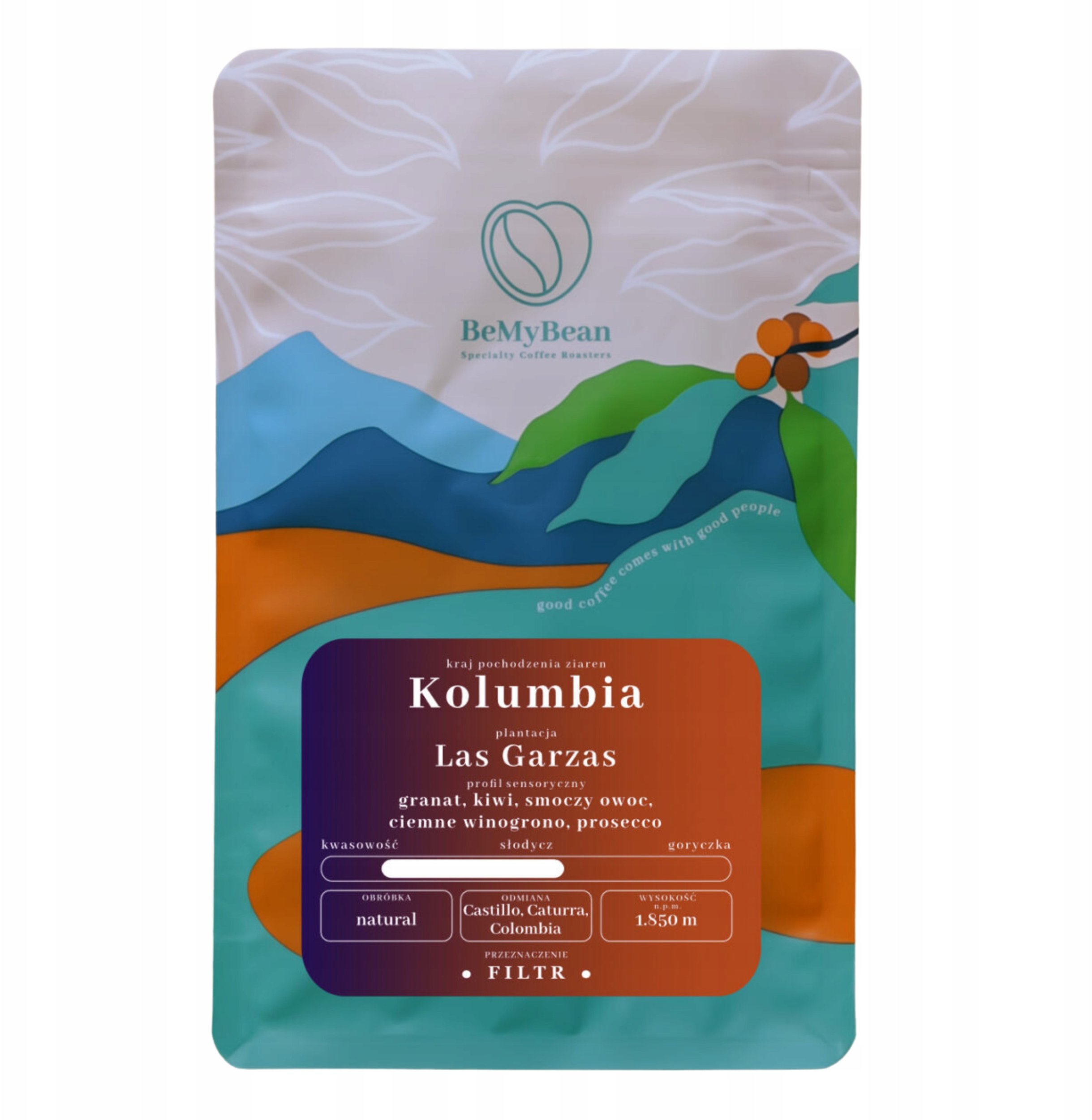 BeMyBean - kawa ziarnista Kolumbia Las Garzas Natural Filter 250 g
