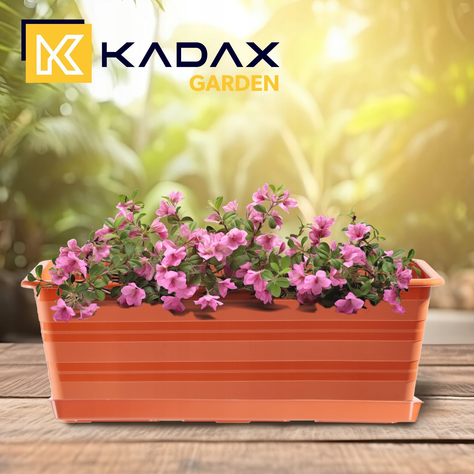 Kadax KADAX Skrzynka Balkonowa 40cm Doniczka + Podstawka