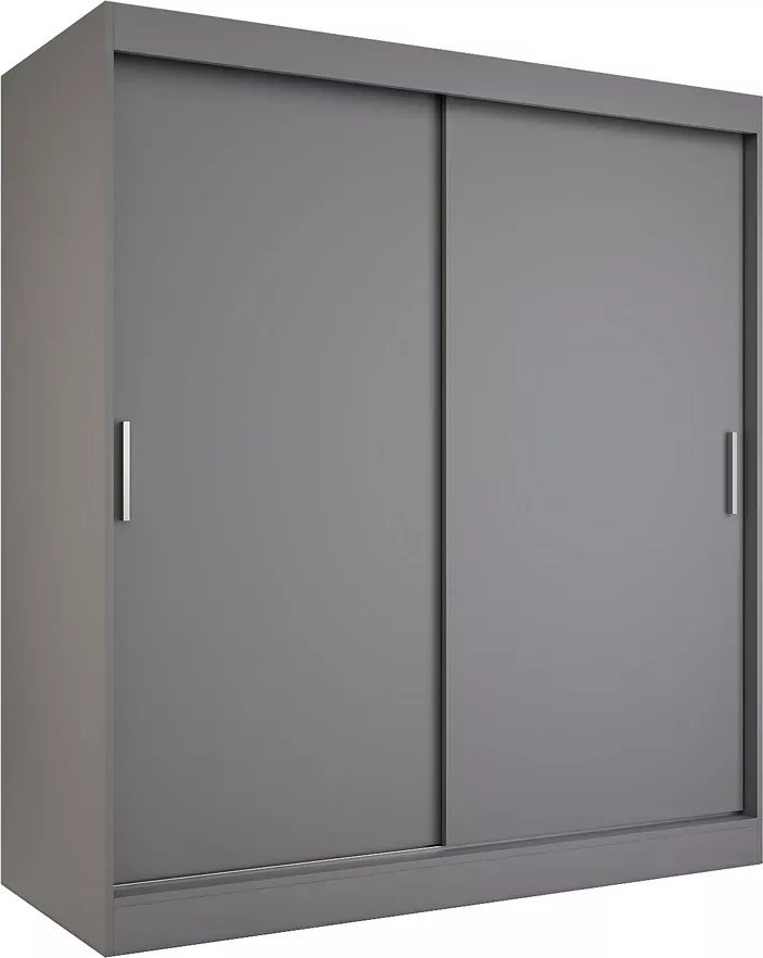 Elior Antracytowa szafa przesuwna 180 cm - Corina 5X