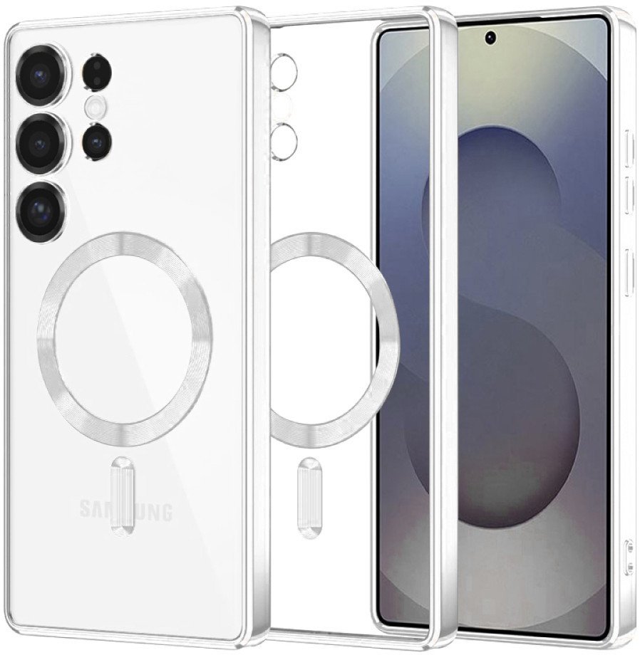 Etui Supero do Galaxy S25 Ultra 5G magnetyczne, srebrne