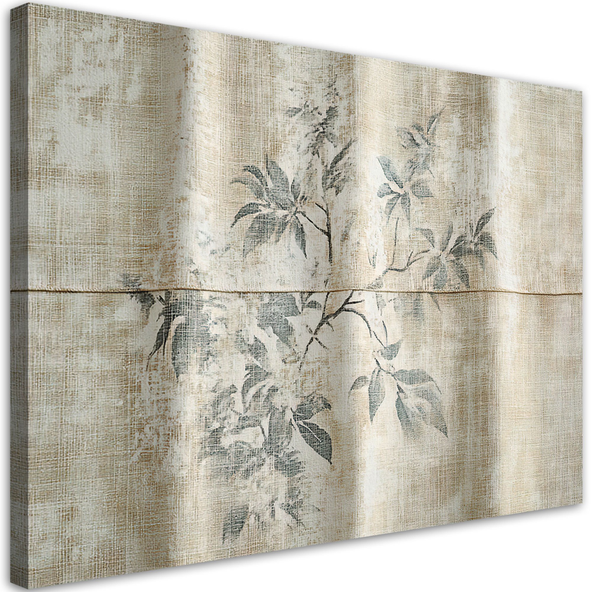 Feeby obraz na płótnie liście rośliny na tle z fakturą 90x60 large