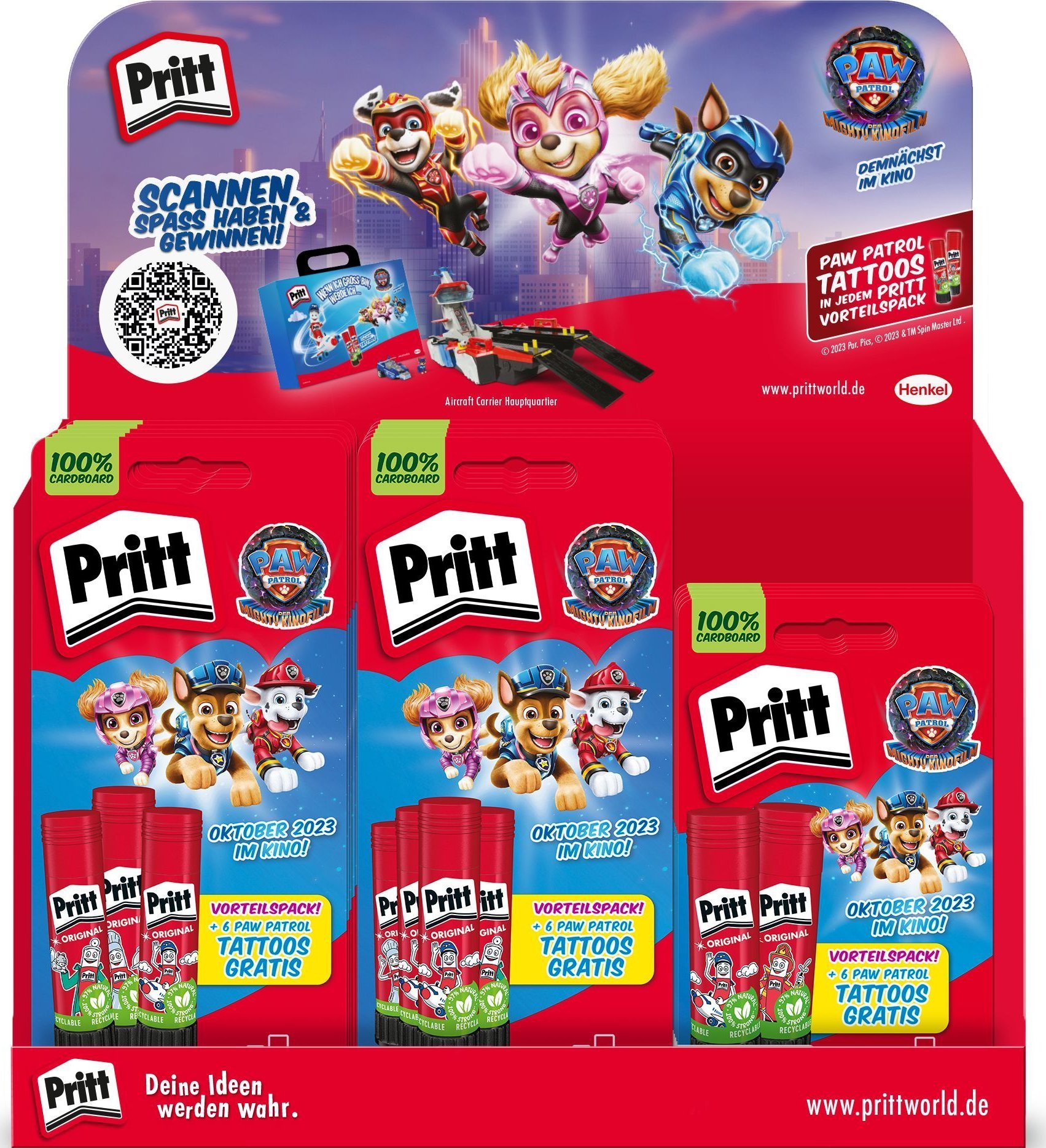 Pritt Kleje Display Paw Patrol 3x11g, 4x11g, 2x22g