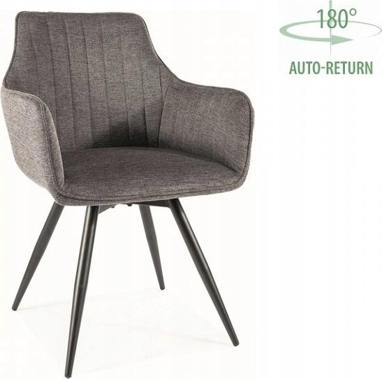 Signal Krzesło obrotowe do salonu BALLO Brego ciemno szare Signal