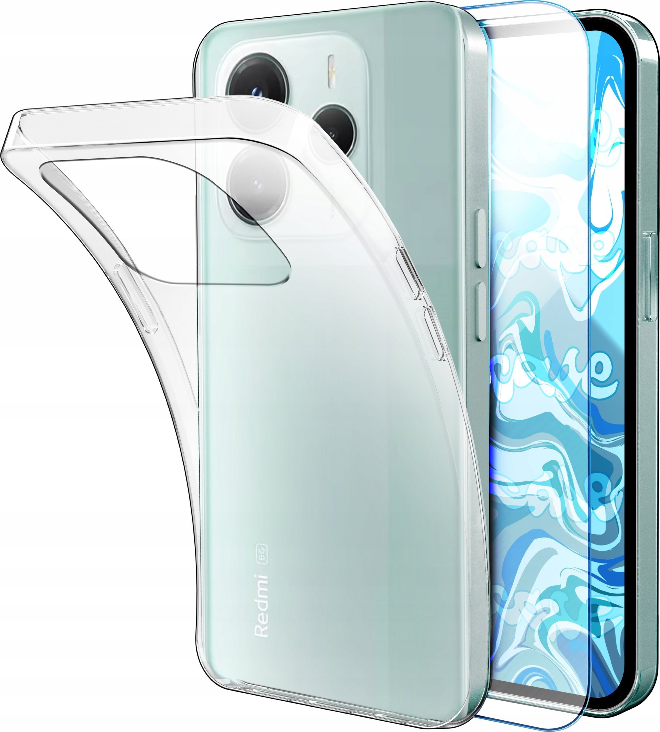 Etui Do Xiaomi Redmi Note 14 5G (Przezroczyste, Silikon, Obudowa) Szkło