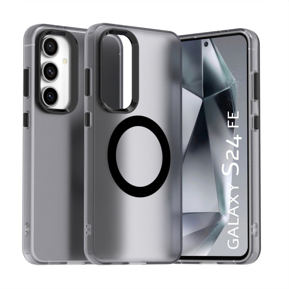 Etui matowe Supero Candycase Magsafe do Samsung Galaxy S24 FE, czarne