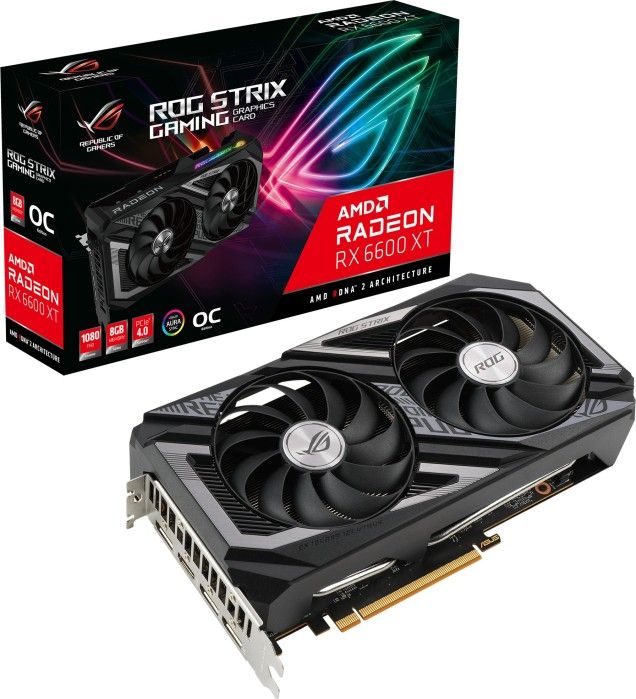 Karta graficzna Asus ROG Strix Radeon RX 6600 XT Gaming OC 8GB GDDR6 (ROG-STRIX-RX6600XT-O8GGAMING)
