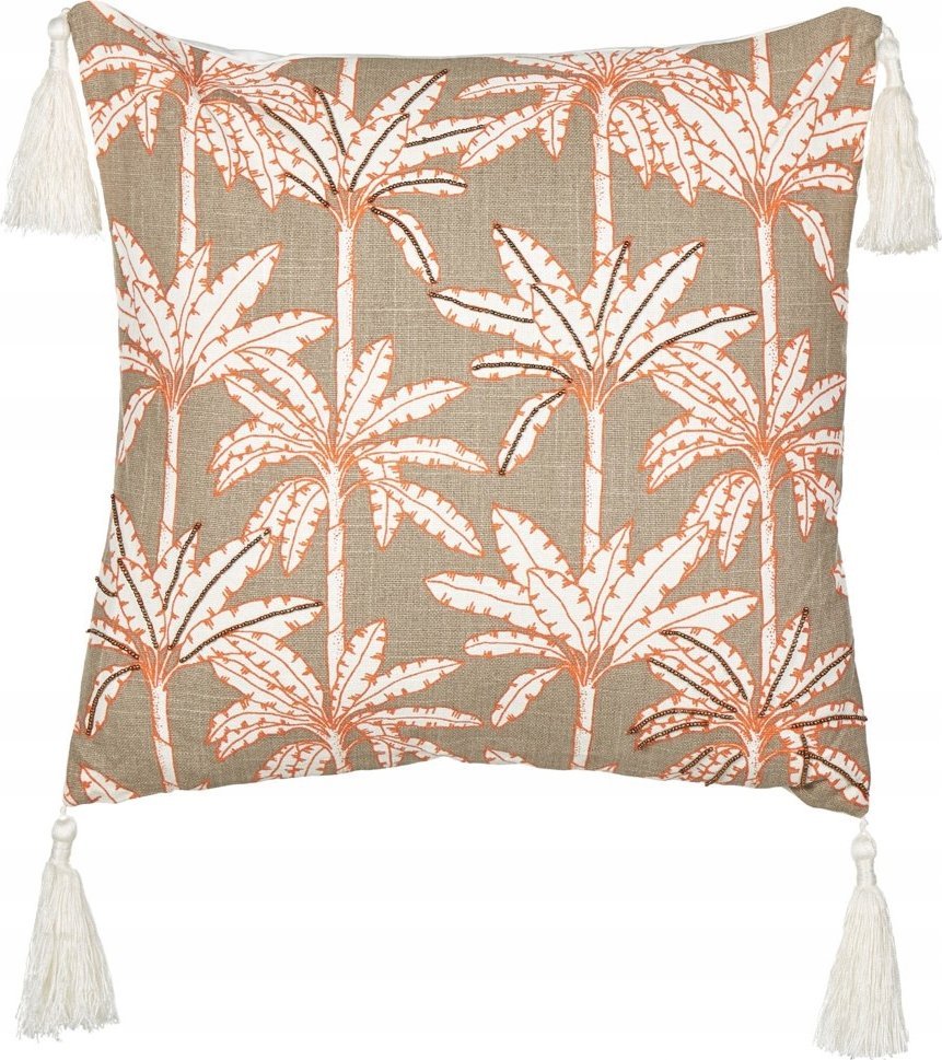 Beliani Poduszka dekoracyjna w palmy bawełniana 45 x 45 cm wielokolorowa MELOBESIA
