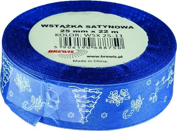 BREWIS Wstążka satynowa BREWIS Boże Narodzenie 25mm x 22m kolor 11 Brewis