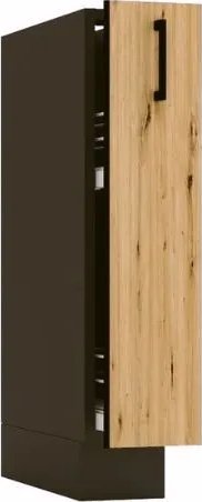Stolkar Szafka kuchenna stojąca CARGO ANIKA D15 grafitowa/dąb artisan z koszem STOLKAR