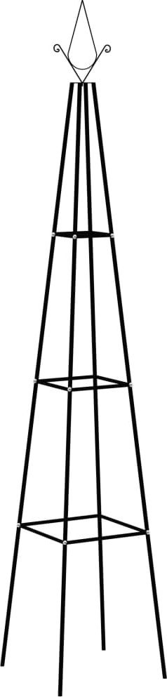 vidaXL VidaXL Stojaki na pnącza, 2 szt., czarne, 35x35x195 cm, żelazne