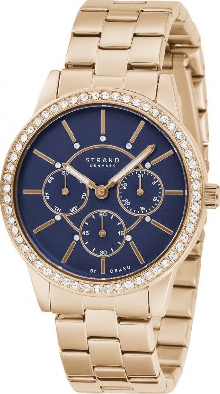 Zegarek Strand Zegarek damski Strand S707LMVLSV CYRKONIE różowe złoto