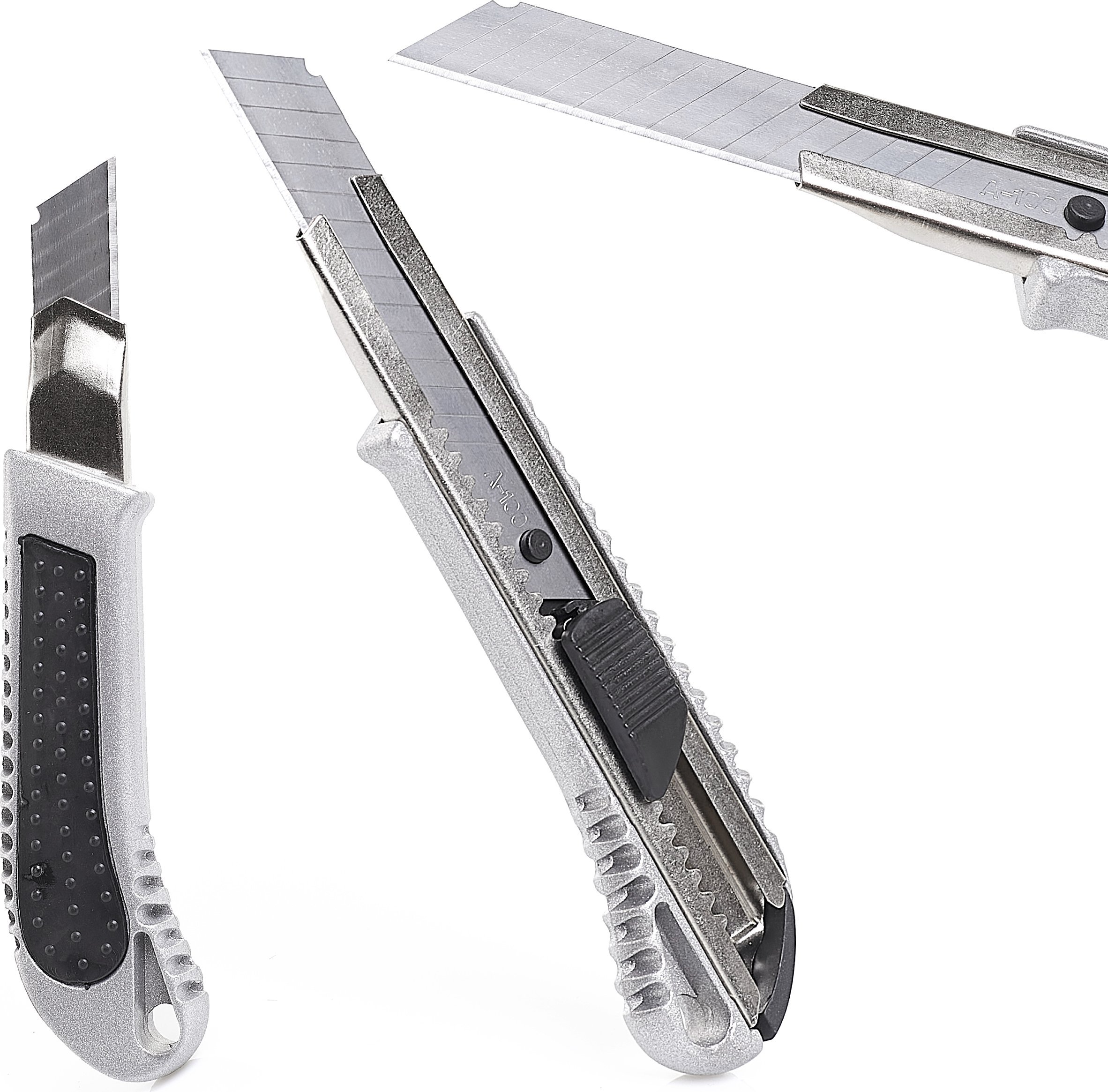 Nóż do Tapet Metalowy Nożyk Tapeciak Ostrze Łamane Wysuwany Techrebal