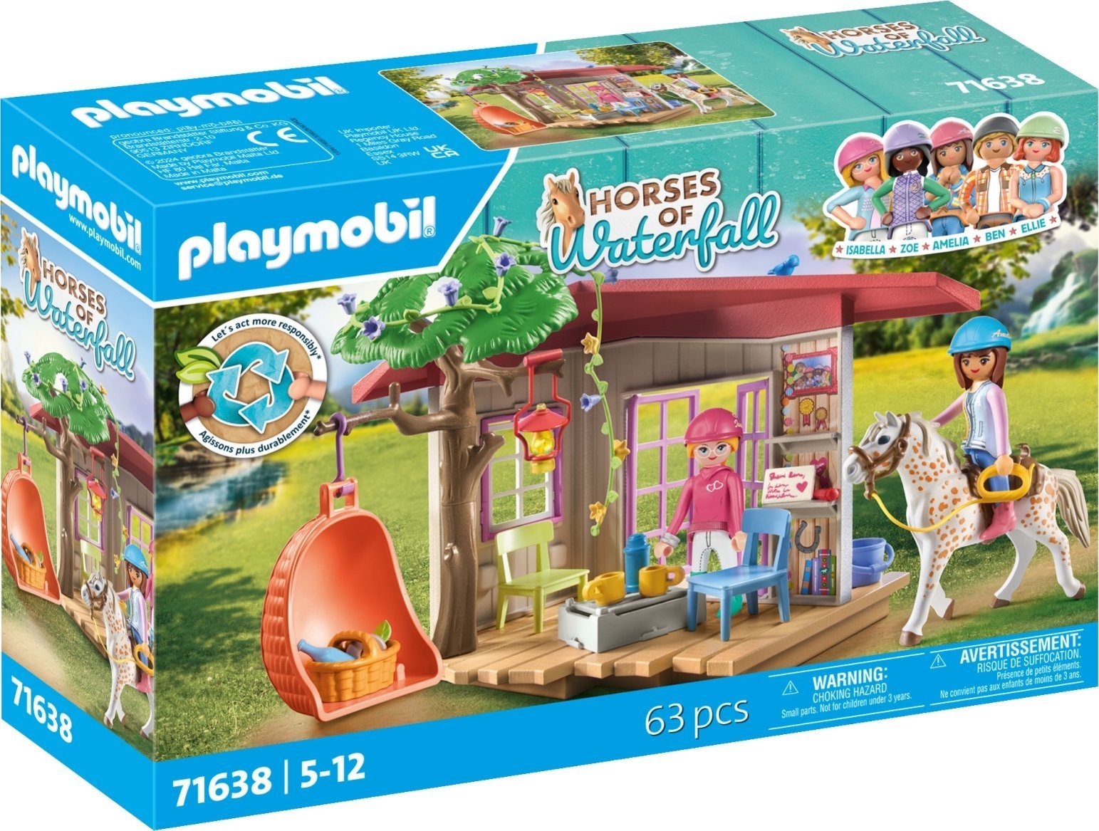 Playmobil PLAYMOBIL 71638 Horses of Waterfall Secret Clubhouse for Horse Fans, Construction Toy