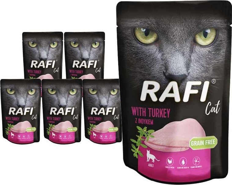 Dolina Noteci RAFI Cat Adult z indykiem 10x100g