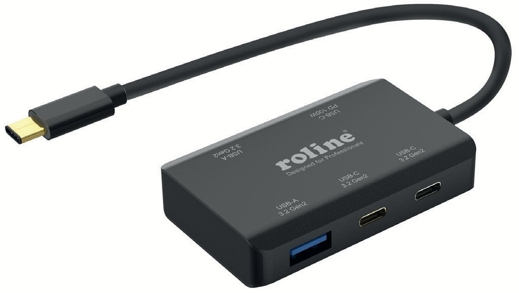 Roline Huby i koncentratory USB Type-C 10000 Mbit/s Czarny