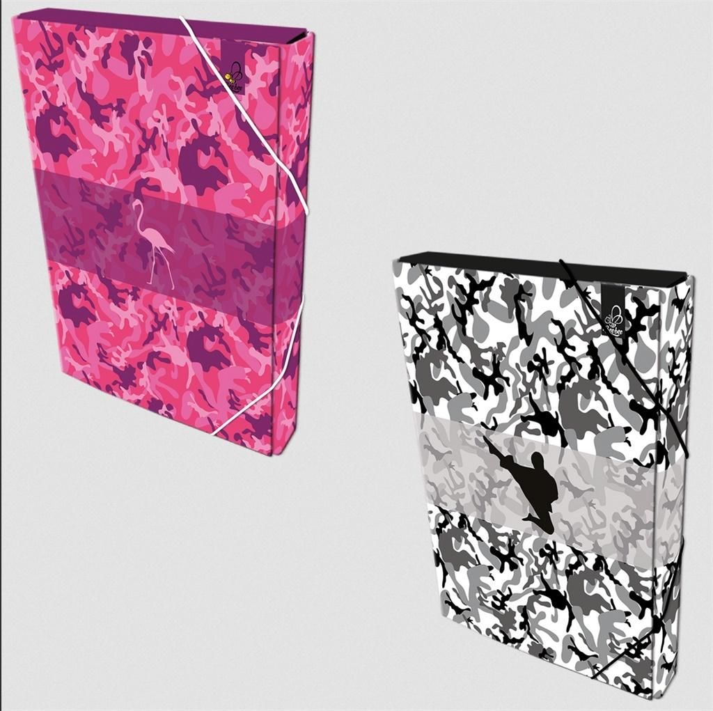 Bee-bee Teczka Box A4 na gumkę Camouflage TBCA4