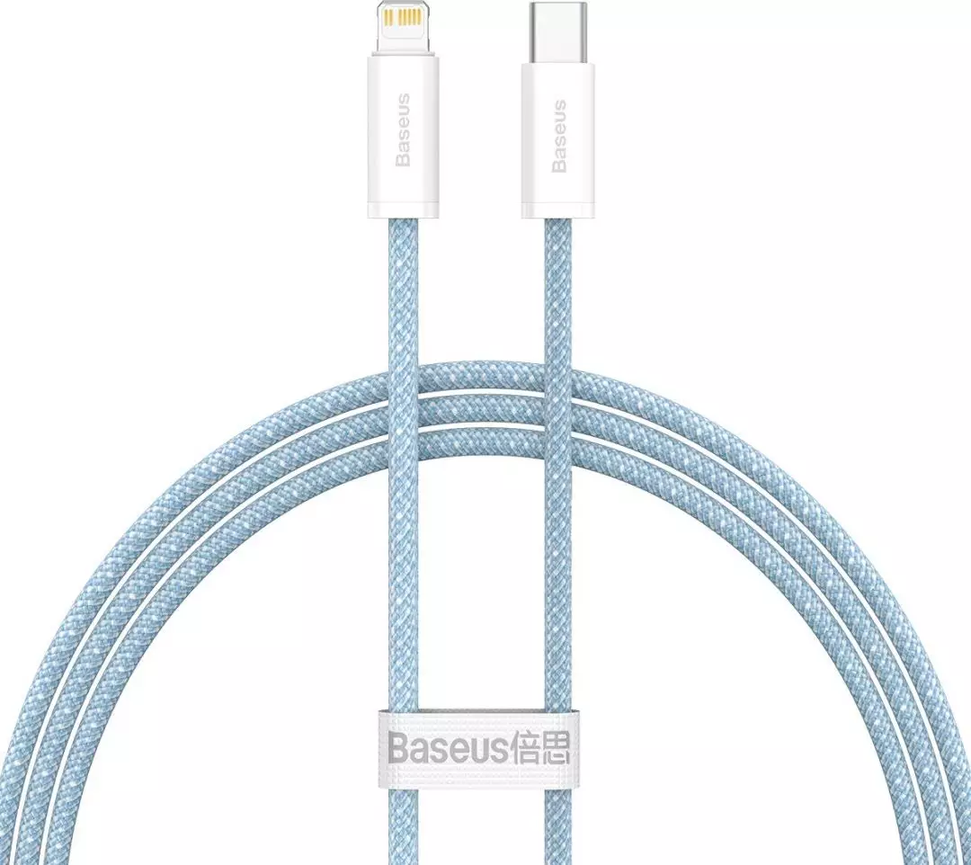 Kabel USB Baseus USB-C - Lightning 1 m Niebieski (BSU3066BLU)