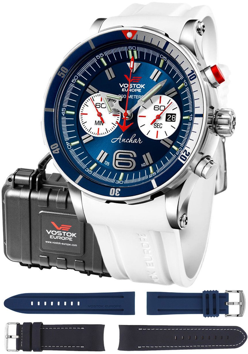 Zegarek męski Vostok Europe 6S21-510A583SW biały