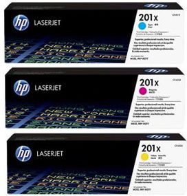 Toner HP 201X Zestaw CMY Oryginał (CF253XM)
