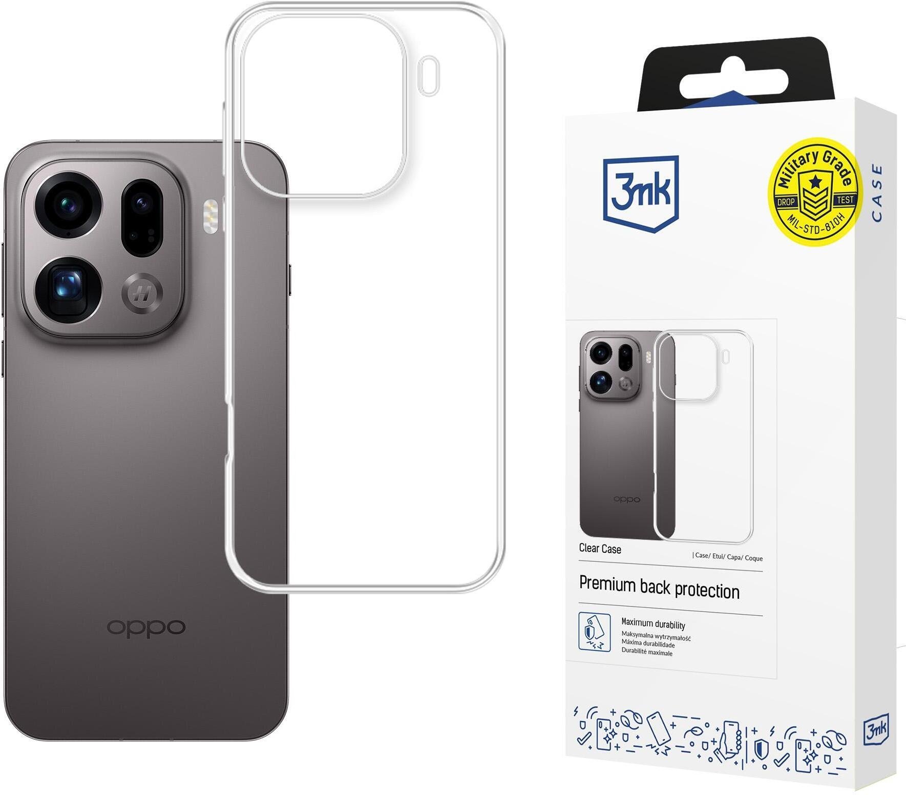 3MK Etui Clear Case do Oppo Find X9 Pro