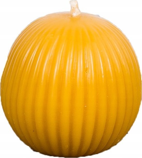 Łysoń Świeca z wosku pszczelego kula prążki mała (S425) - S425