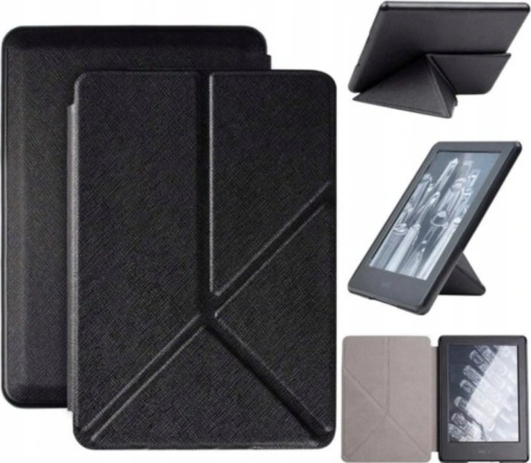 Pokrowiec Pan i Pani Gadżet Etui do Amazon Kindle 4 origami Czarny