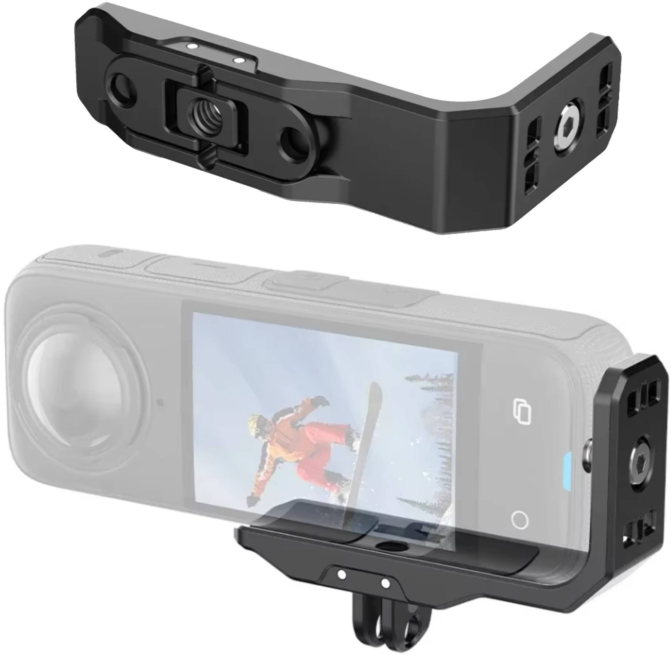 UCHWYT TYPU L DO KAMERY SPORTOWEJ INSTA360 X4 / X5 Z ADAPTEREM I GWINTEM 1/4"