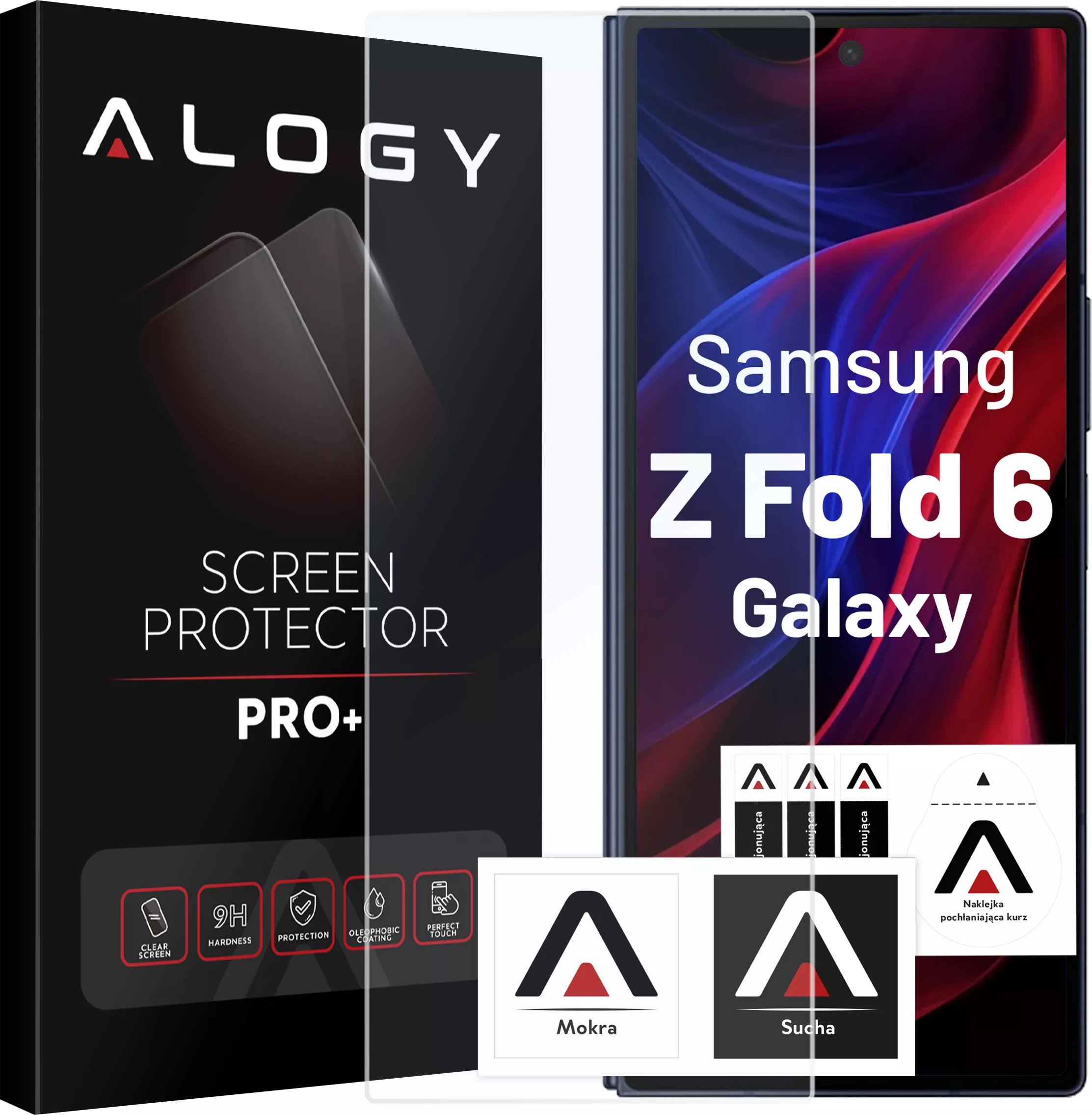 Szkło hartowane do Samsung Galaxy Z Fold 6 ochrona na ekran Alogy Screen Protector PRO+ na zewnętrzny ekran telefonu