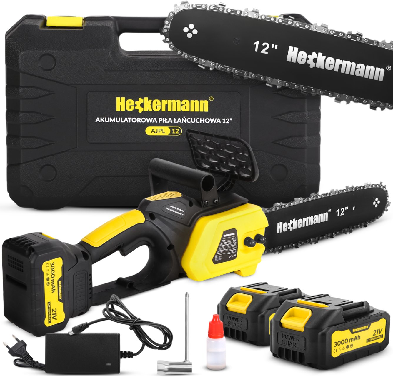 Piła łańcuchowa akumulatorowa 12" Heckermann Basic AJPL12