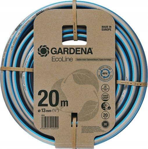 Gardena GARDENA EcoLine Hose 13mm (1/2"), 20 meters (black/beige, 65% recycled material)